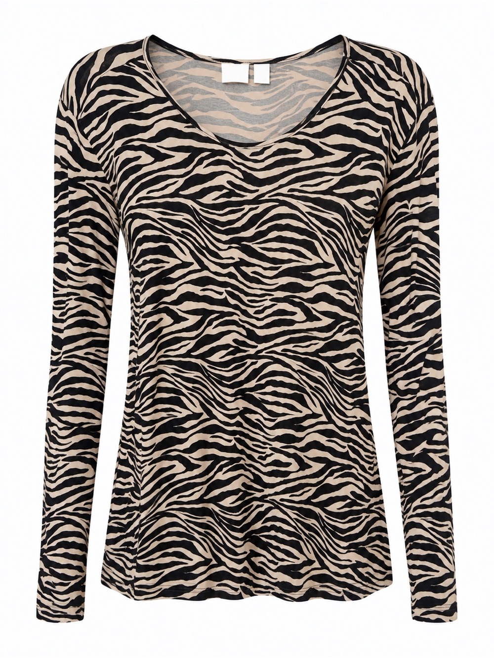 Chicos casual tiger print long sleeve top, XL, Chicos size 3